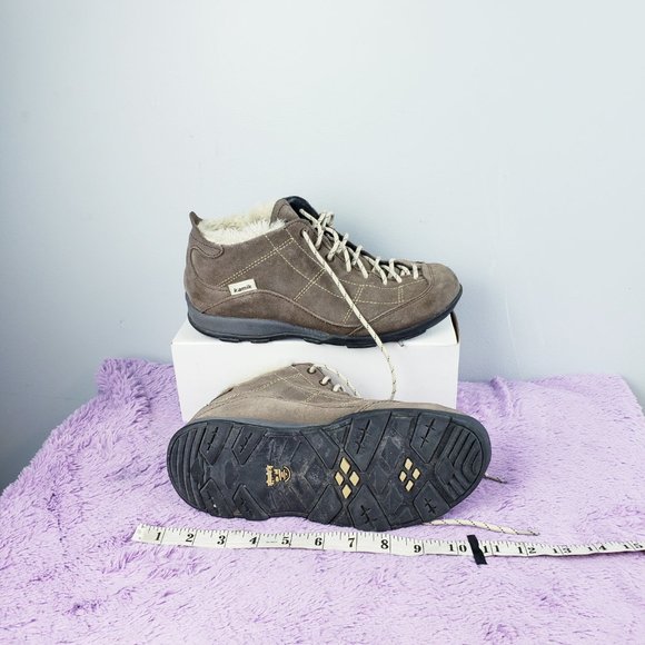 WATERPROOF, CALF LEATHER+SHERPA FUR LINED Taupe Hiker Snow Boot W39 KAMIK BRAND - Picture 4 of 7